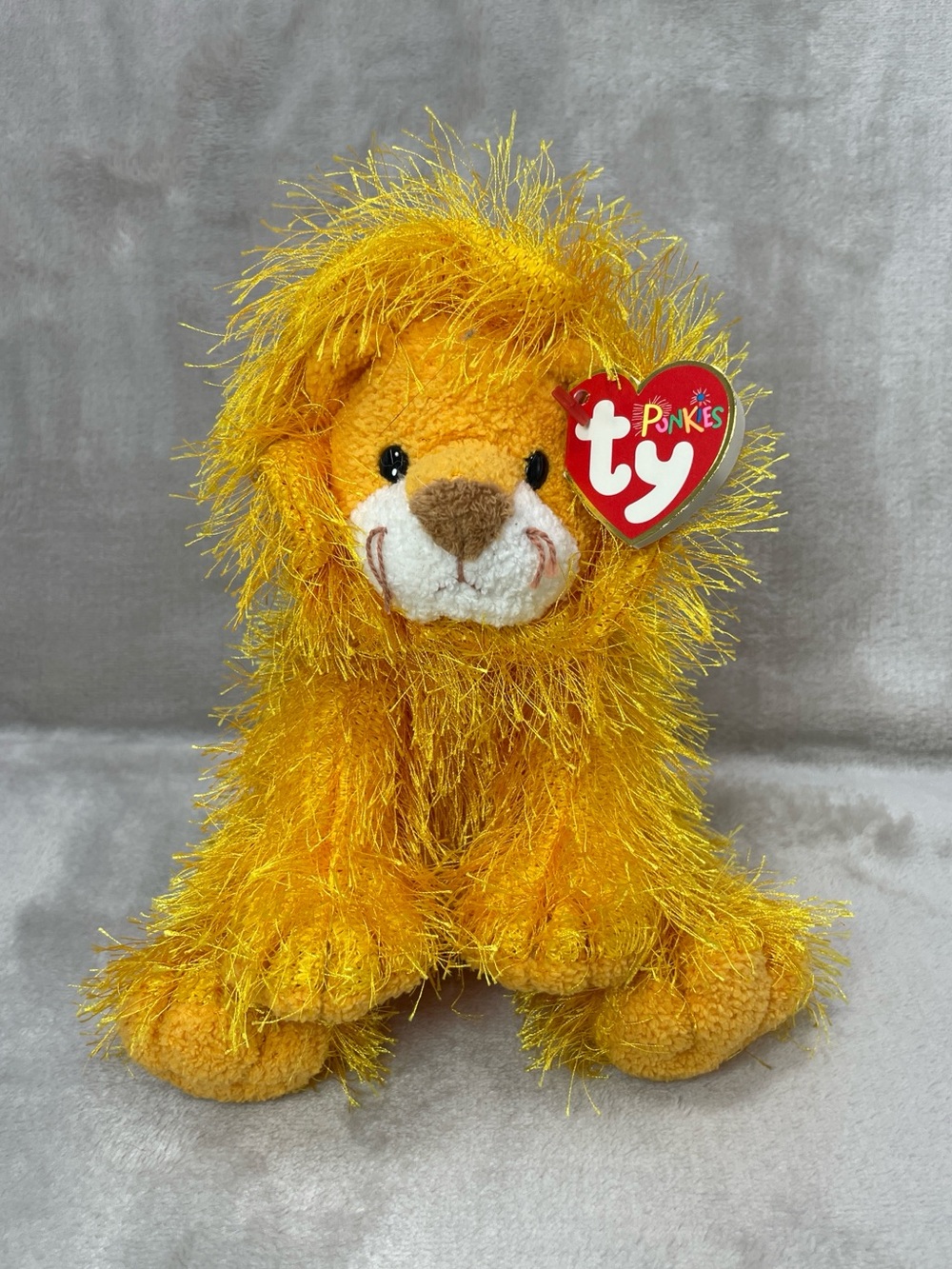 Ty Punkies KITTY Lion Plush 8” Shaggy Orange Golden 2003